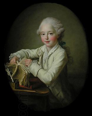 Francois-Hubert Drouais Portrait of marquis de Briges, aged 7 oil painting picture